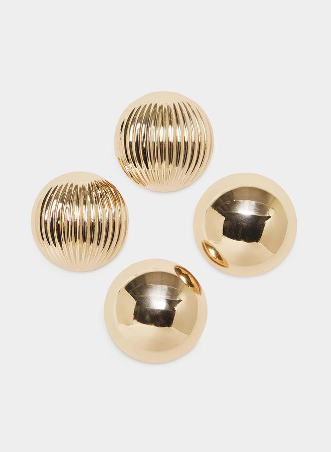 ستايلي طقم من قطعتين أقراط دبوسية - Image 5